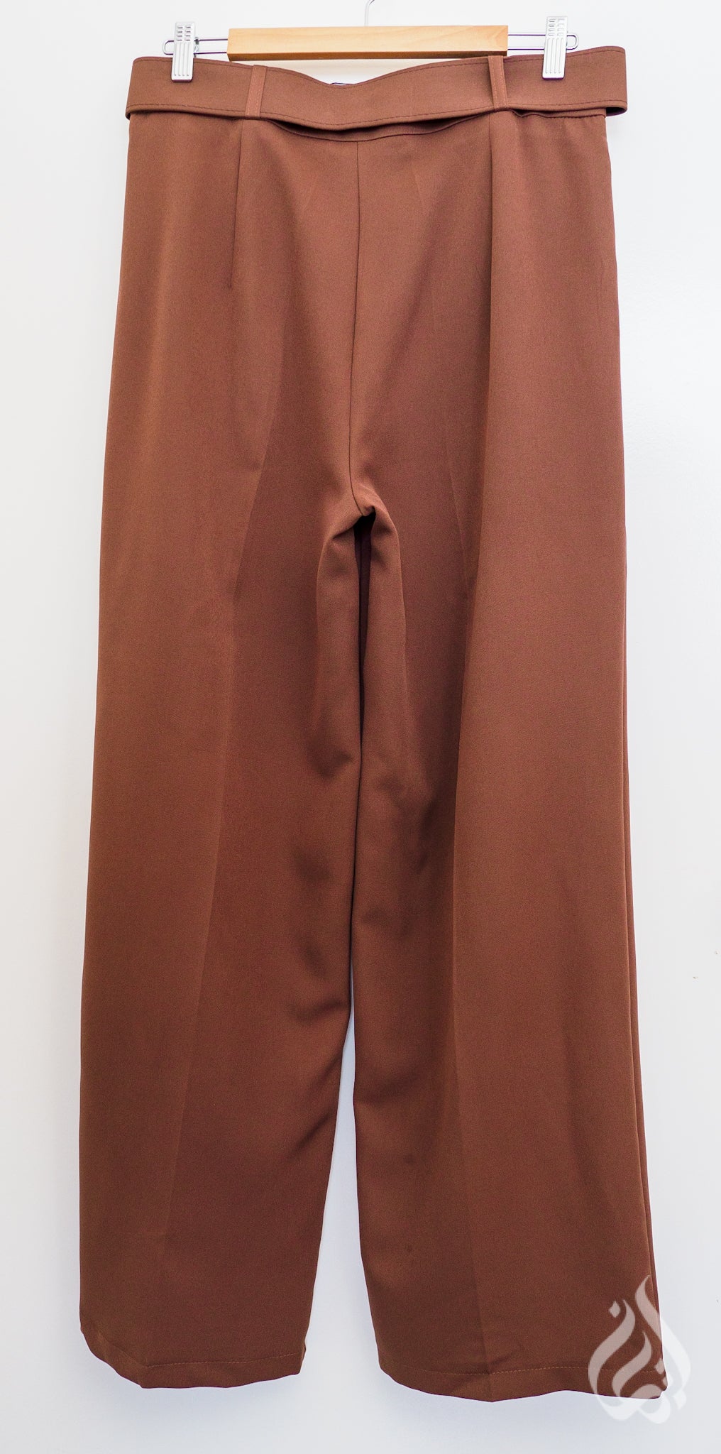 Belted Slack Pants - Chocolate Brown - Image 3