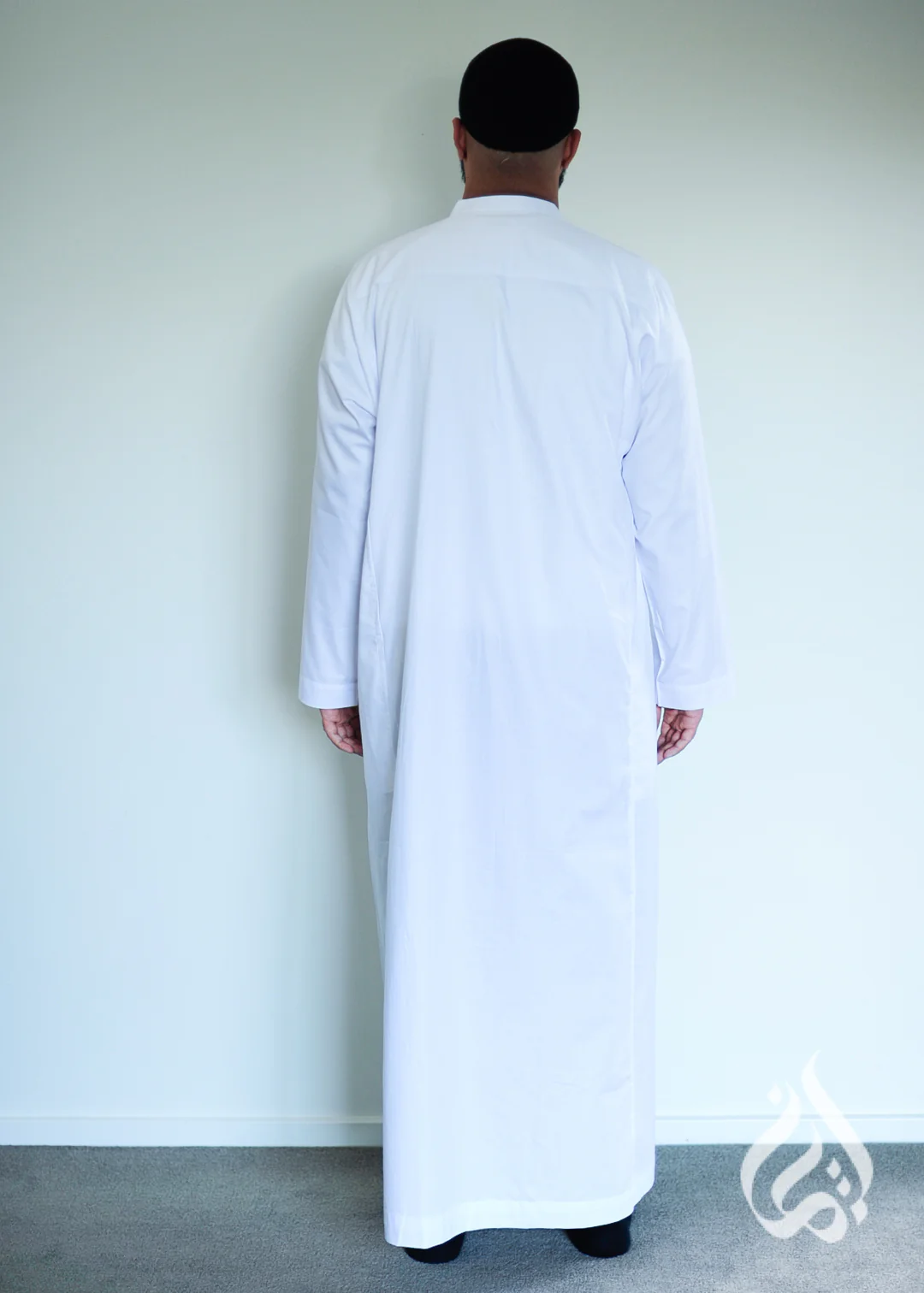 Classic Thowb with Collar - White - Image 5