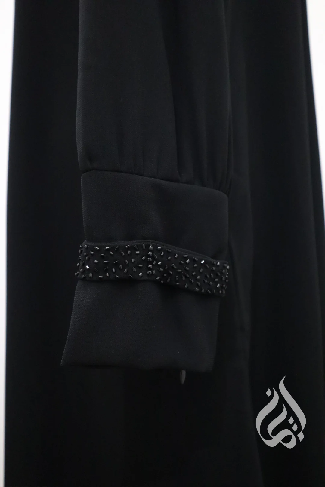 Elyna Beaded Abaya - Black - Image 11