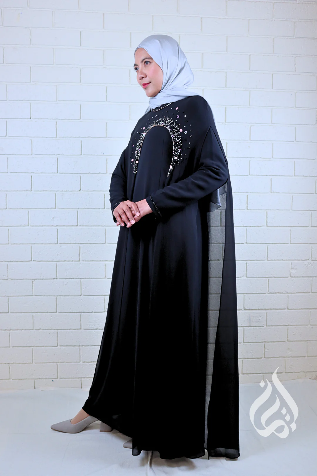 Jewelled Kaftan - Black - Image 3