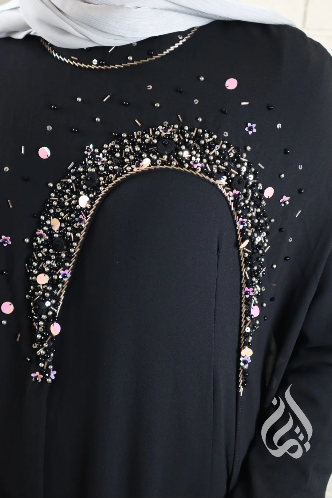 Jewelled Kaftan - Black - Image 8