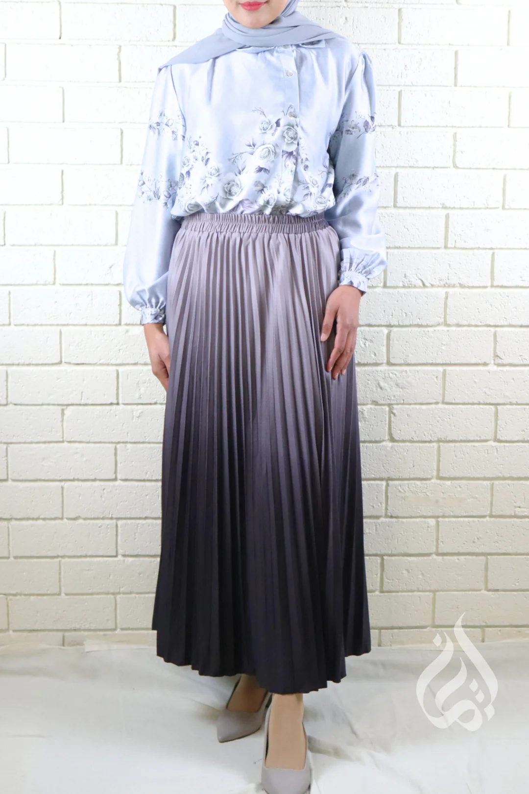 Ombre Pleated Skirt - Image 3