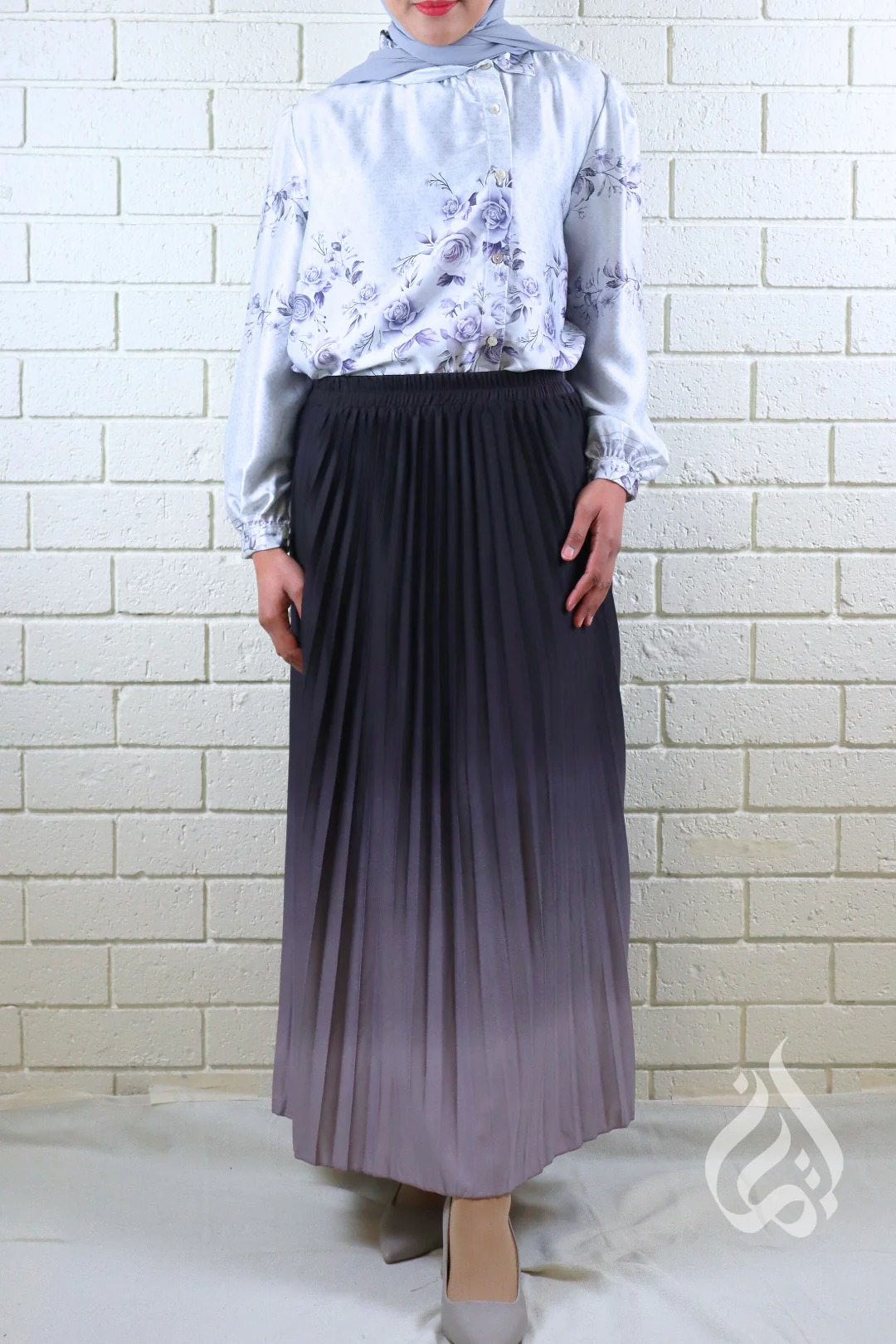 Ombre Pleated Skirt - Image 4