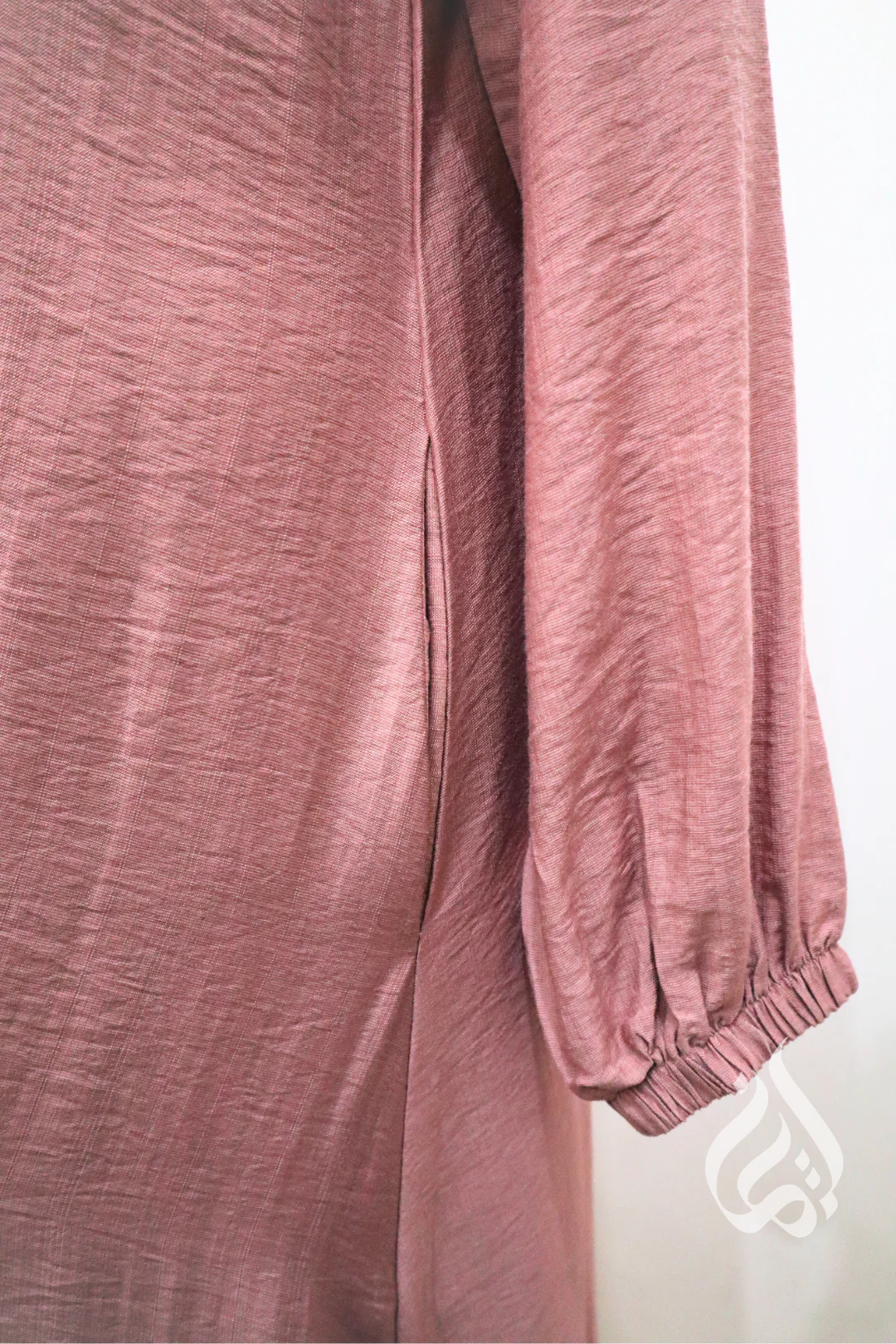 Plain Classic Dress - Dusty Pink - Image 8