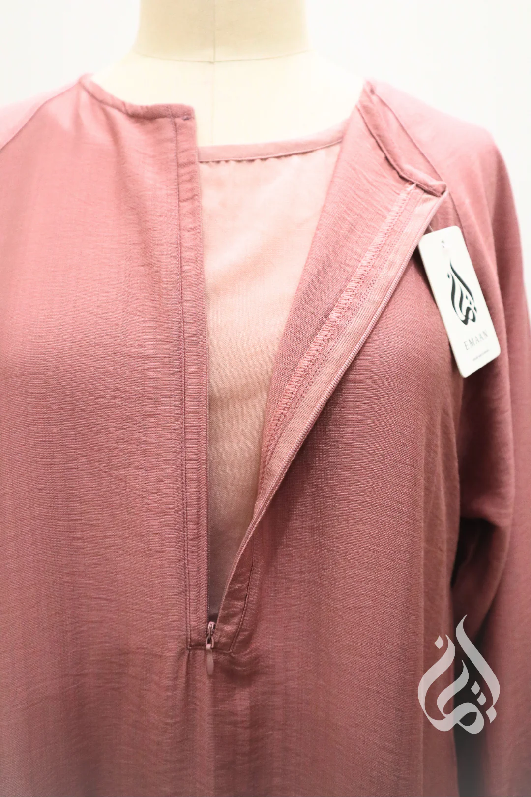 Plain Classic Dress - Dusty Pink - Image 9